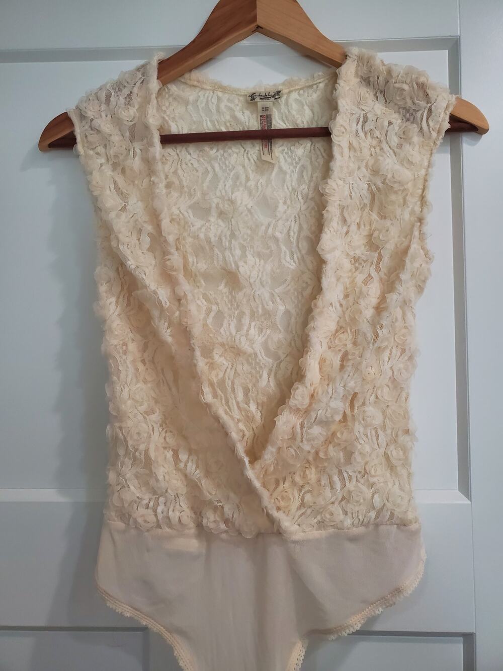 Intimately Free People Body Suit Lace Rosette size small